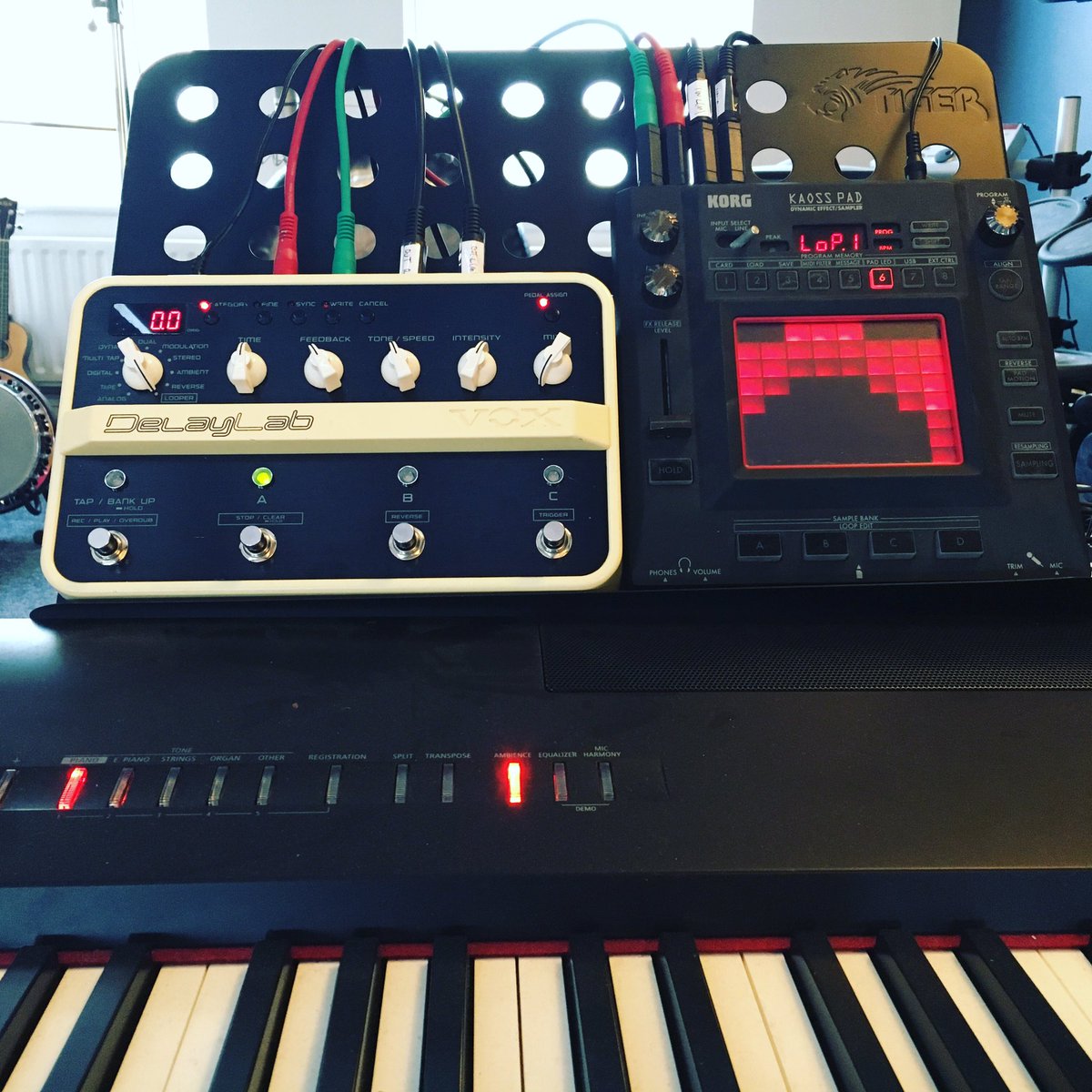 MichaelBlainey's tweet image. New and old toys #delay #vox #kaosspad #loops
