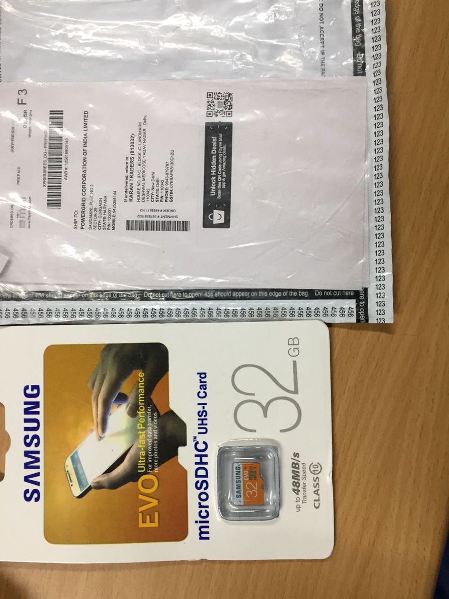 gauravv_gd's tweet photo. @Paytmcare @paytmmallcare @vijayshekhar @Paytm 
Myself @GauravD59312414  ordered a "2 TB Sony hard disk" from @PaytmMall. Instead received a "Samsung 32 GB SD card". Now PaytmMall even refuses to register a complaint as its a non refundable order. https://t.co/tRj87gUE0U