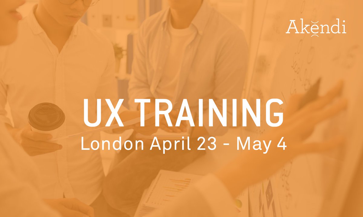 Akendi_UK's tweet image. Become a Certified UX Designer with Akendi UX Training #professionaldevelopment #ux #uxcourse #uxtraining #uxlondon