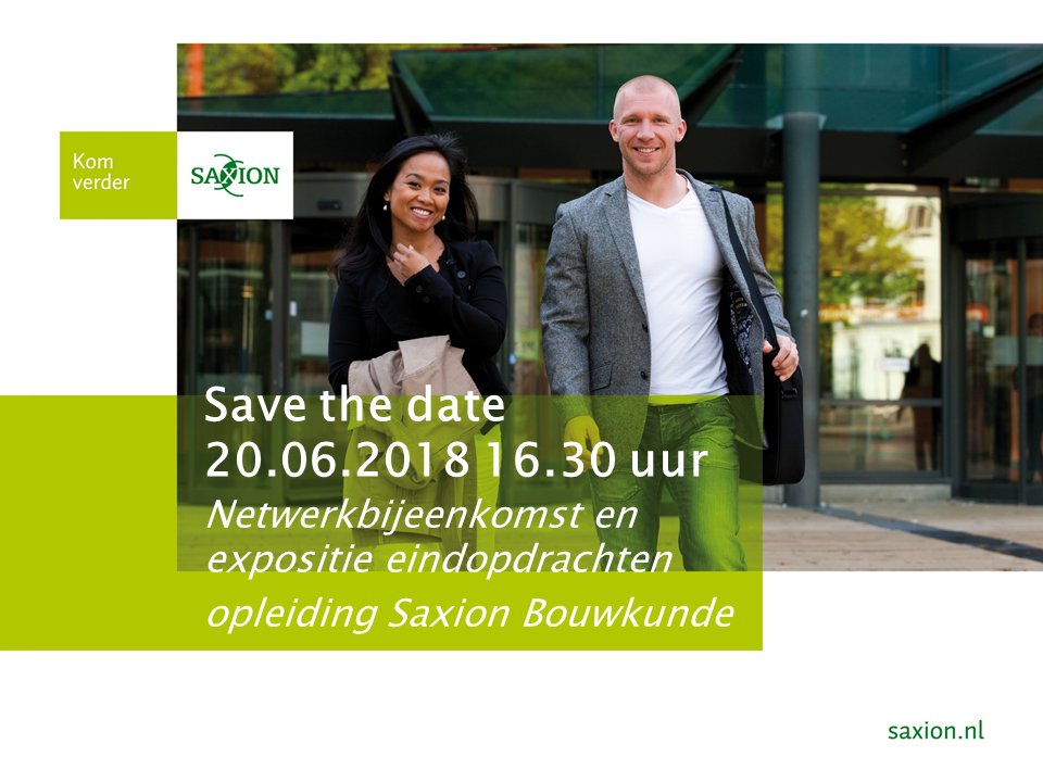 TheodeBruijn's tweet photo. Save the date! De jaarlijkse netwerkbijeenkomst van de opleiding Bouwkunde @Saxion inclusief presentatie van de eindopdrachten van dit jaar vindt plaats op 20 juni. Nadere info volgt.
@SaxionBBT 
https://t.co/MMQQuqmd1w https://t.co/FcX0pp7zRl