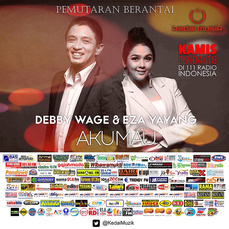Today Debby Wage &amp;  Eza Yayang #AkuMau <a href="/KedaiMuzik/">Kedai Musik</a>