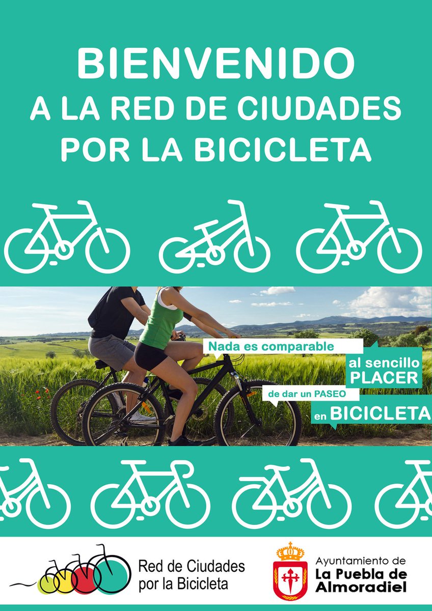 AytoAlmoradiel's tweet photo. 🚲Es limpia, te permite estar en forma y contribuyes a preservar el medioambiente. 
¡Feliz #DiaMundialDeLaBicicleta a todas las personas que pedaleáis! https://t.co/ogWs68CFKy