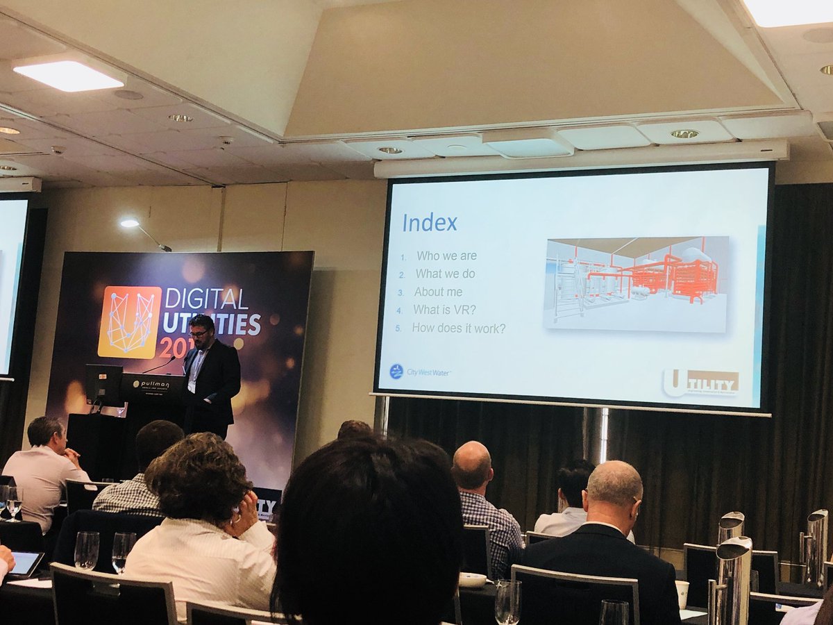 ConnectiXAU's tweet photo. @citywestwater talking on VR in th water Industry @UtilityMag #digitalutilities2018 https://t.co/JlvB9qhkbF