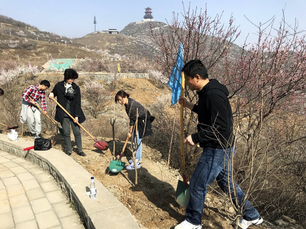 AbsolentAB's tweet photo. The staff from Absolent China recently volunteered in the ongoing tree-planting project in Beijing, China.  -The project gives us an opportunity to contribute to a cleaner world outside of the factories, says Andreas Johansson, President Absolent Asia Pacific. https://t.co/aKxeVFS0K5