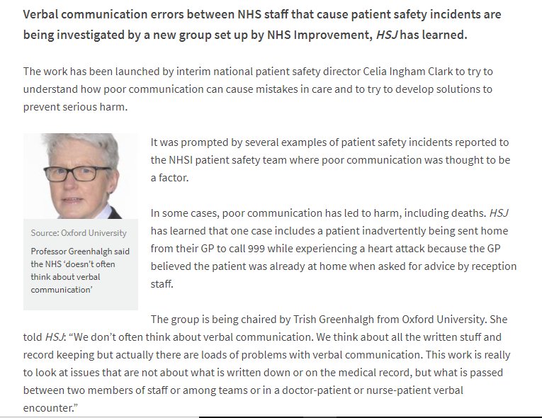 ShaunLintern's tweet photo. Exclusive: Investigation launched into verbal communication errors that cause patient safety incidents https://t.co/hDtRIIzIXY https://t.co/7PAtkYyose