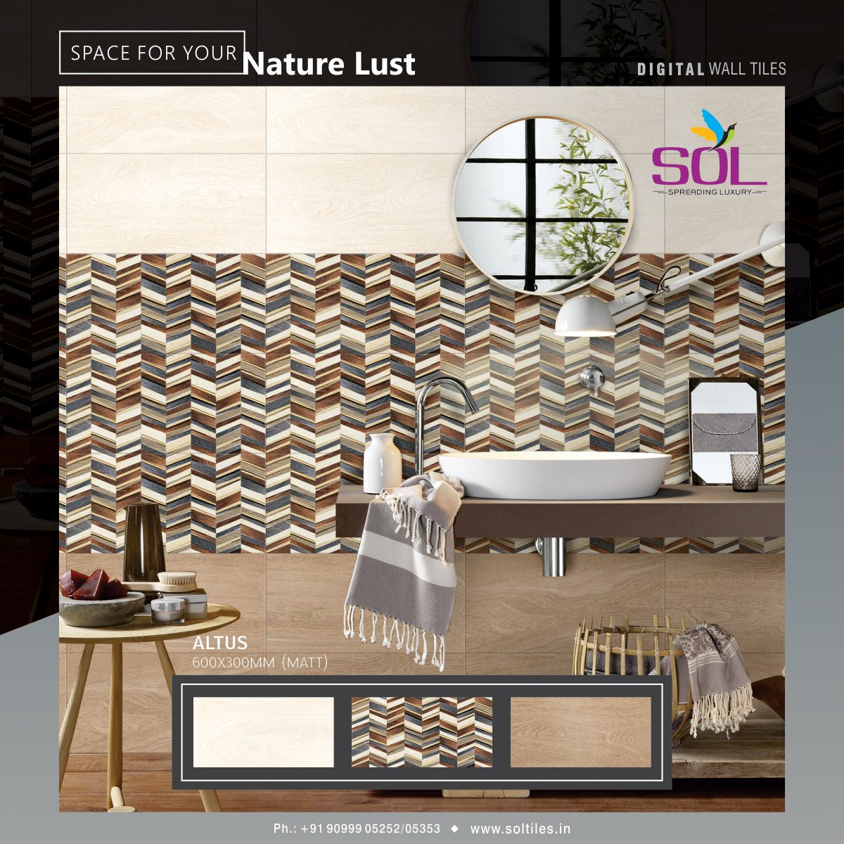 SolTileOfficial's tweet image. #CreateYourSpace for Your Nature Lust..
Altus : 600x300mm (Matt) : Wall Tiles 
#SolTiles #WallTiles #Luxury #Ceramic #ThrowbackThursday