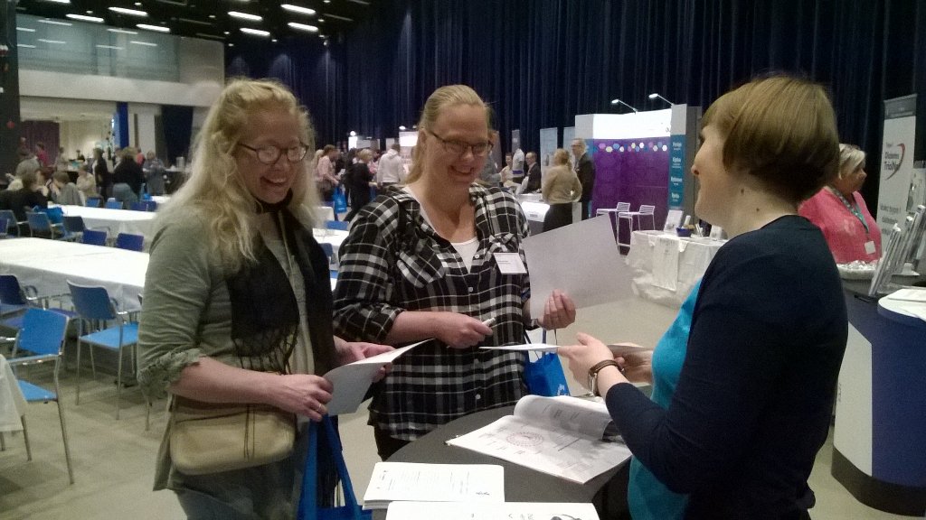margiteerola's tweet photo. #dhpäivät2018 #tamperetalo'ssa juuri alkanut. Mahtava meininki. Tervetuloa #yksielämä osastolle @diabetesliitto https://t.co/vurT4ZoJTM