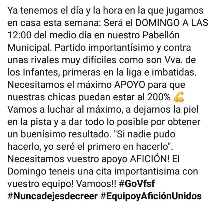 VillahermosaFSF's tweet photo. ⚠Os necesitamos más que nunca, afición⚠ #GoVfsf https://t.co/HkHYF1hoNk