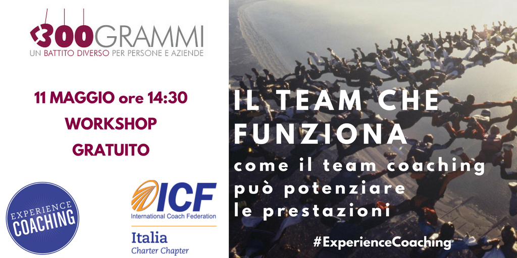 300Grammi's tweet photo. Workshop Gratuito sul Teamcoaching - https://t.co/GoL7hq1rcR https://t.co/Xsncykqyrj