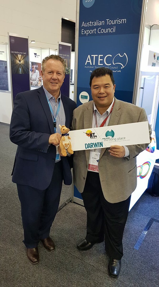 ATECtoday's tweet photo. Edwin Kwan WelTravel MD & ATEC Board Member has been working hard at #ATE18 & has to be the most active in Social Media @TourismAus Thanks Edwin for the great pics 🙏 ⭐️⭐️⭐️⭐️⭐️ https://t.co/Q6K3IRPEos