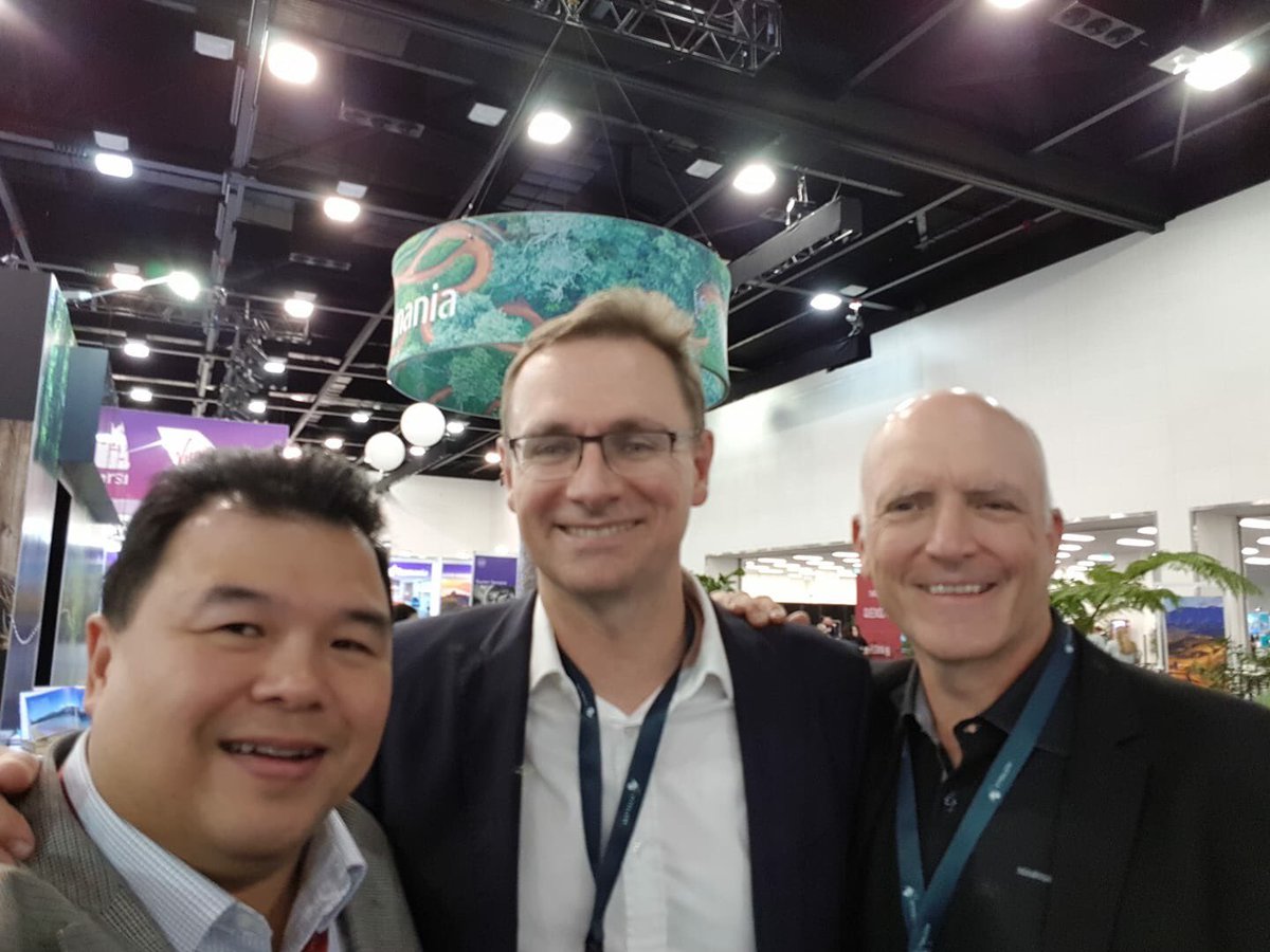 ATECtoday's tweet photo. Edwin Kwan WelTravel MD & ATEC Board Member has been working hard at #ATE18 & has to be the most active in Social Media @TourismAus Thanks Edwin for the great pics 🙏 ⭐️⭐️⭐️⭐️⭐️ https://t.co/Q6K3IRPEos