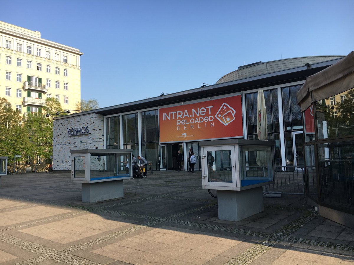 Joining #intranetreloaded today in Berlin. Excited to see lots of cool collaboration solutions!