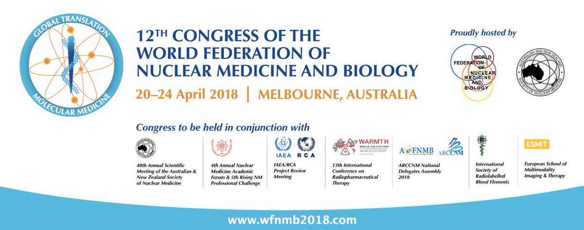TheranosticsAU's tweet photo. Theranostics Australia is proud to be a Supporting Partner of the 12th World Congress of the World Federation of Nuclear Medicine &amp; Biology in Melbourne, April 20 - 24 2018 >> https://t.co/4pFau6HPxv #WFNMB2018 https://t.co/uHJYNlRPAT