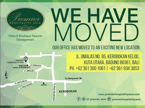 PremierAsia's tweet photo. We have moved!!!
at Jalan Umalas II no 85, Kerobokan Kelod, Kuta Utara.

#premierhospitalityasia #premier #bali #beautifulisland #paradiseisland #villaandboutique #holidayinbali #enjoybali #travelling #travel #indonesia #vacation https://t.co/0pRUPX2VxS