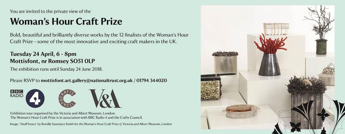 Women's Hour Craft Prize will be at Mottisfont, from Tuesday.