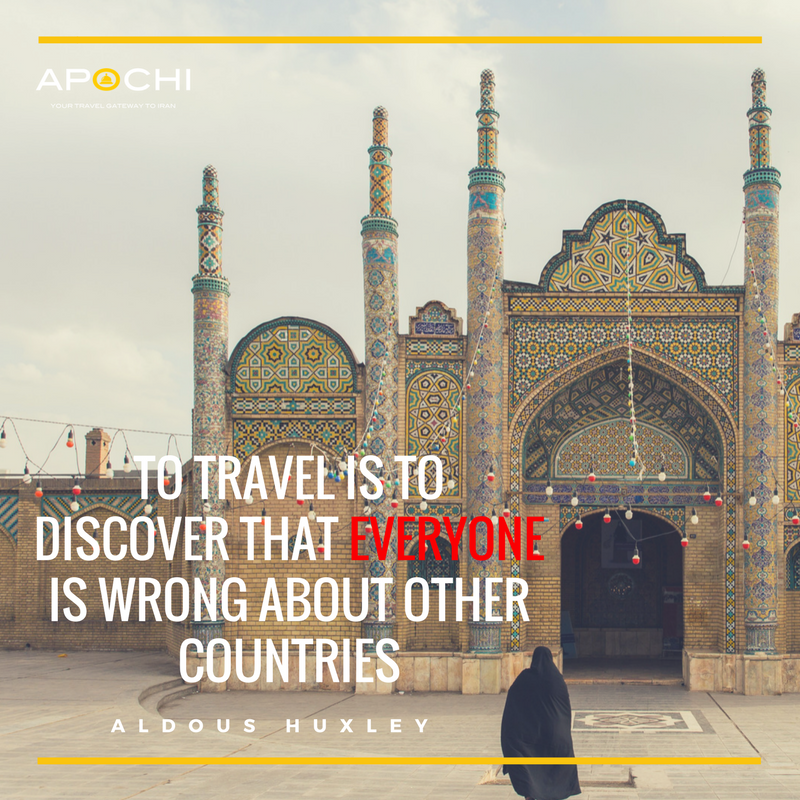 apochitravel's tweet photo. "To travel is to discover that everyone is wrong about other countries."
#Aldous #Huxley
#Apochi_Inspiration
#Apochi - Your Travel Gateway to #Iran https://t.co/HbM7yedxvh
