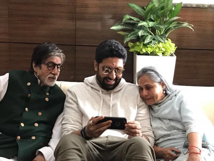 pinkvilla's tweet photo. "It has never happened with Abhishek and I will never let it happen." - #AmitabhBachchan on a situation where #AbhishekBachchan is old school and he is cool 😂#102NotOut @SrBachchan @juniorbachchan https://t.co/w28KgGUWjb