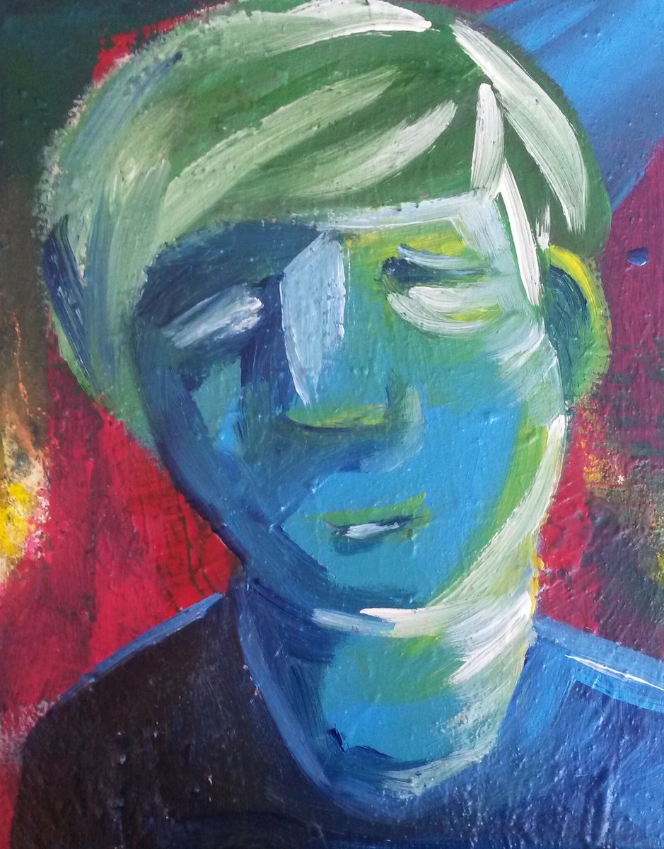 FritzWier's tweet photo. Mann mit grünen Harren 
#Art #Kunst #fineart #contemporary #Gallery #galerie #Artist #Künstler #Canvas #contemporaryart #freeart #Painting #Painter #Colors https://t.co/1fO6D9NPRH