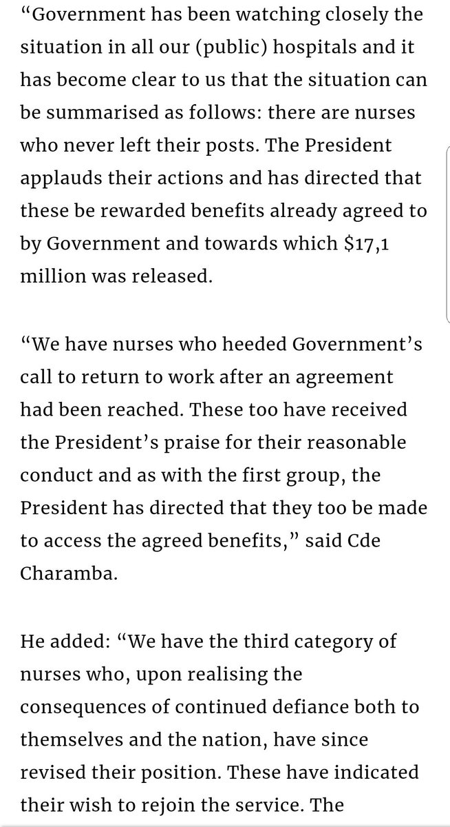 ProfJNMoyo's tweet photo. WHERE IS DR PARI???
The Chiwenga press statement on his summary dismissal of nurses on strike is UNPRECEDENTED. It's now clear what the rogues in the #JuntaPF mean by "a NEW DISPENSATION" & or "the PAST IS DEAD".
ZIM AIN'T SEEN NOTHING YET!
#2018AllOut
https://t.co/vIdS6puUxN https://t.co/80AX507290
