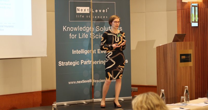 Elina Asola from Ministry of Social Affairs and Health discussing the Finnish #reimbursement &amp; #pricing system @ our #NORDICMA Forum in Stockholm! bit.ly/2J4m9bh