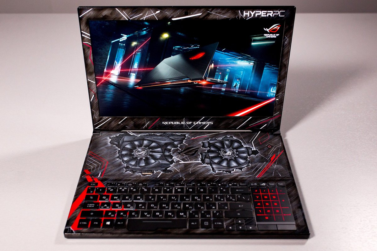 ASUSAU's tweet image. Check this out! An exclusive design from #HyperPC on the #ROG #Zephyrus GX501 - INSANELY #HOT!!!