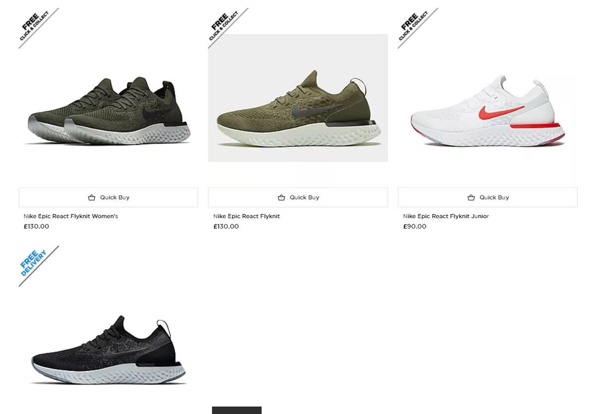 nike epic react flyknit jd