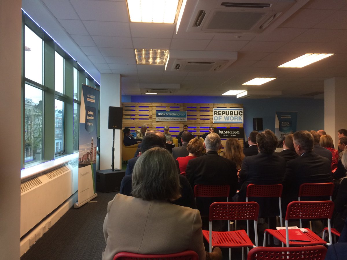 Super turnout this morning in Republic of Work for Cork Property Event, <a href="/jonathanhealy/">Jonathan Healy</a> hosting the panel discussion, #property #cork #Bankofireland