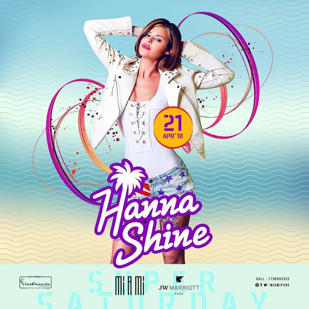 ShezElements's tweet photo. Proper #PUNE take-over this Saturday!! (21st April)

Zabylla @ Oak Lounge
Dj Danika Violin @ Paasha
Dj Hanna Shine @ Miami, Mariot Pune

Let's do this 😀😍💃❣️ #ShezElements https://t.co/7NeFCIauwU