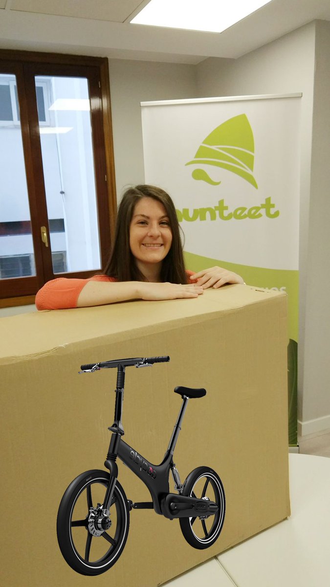 Hunteet's tweet photo. Ayer nuestra hunteer Alba vino a buscar su bici que ganó en el #RetoHayAlternativas de @compromisoclima  ¡Que mejor manera de estrenarla que en el #DiaMundialDeLaBicicleta! #PorElClima #CompromisoCC https://t.co/Qh1mMSCUaU