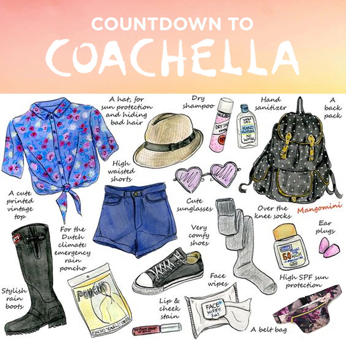 Get Coachella ready with our essential Peony Hip Pack with RFID Protection. 
#CoachellaWeekend2
