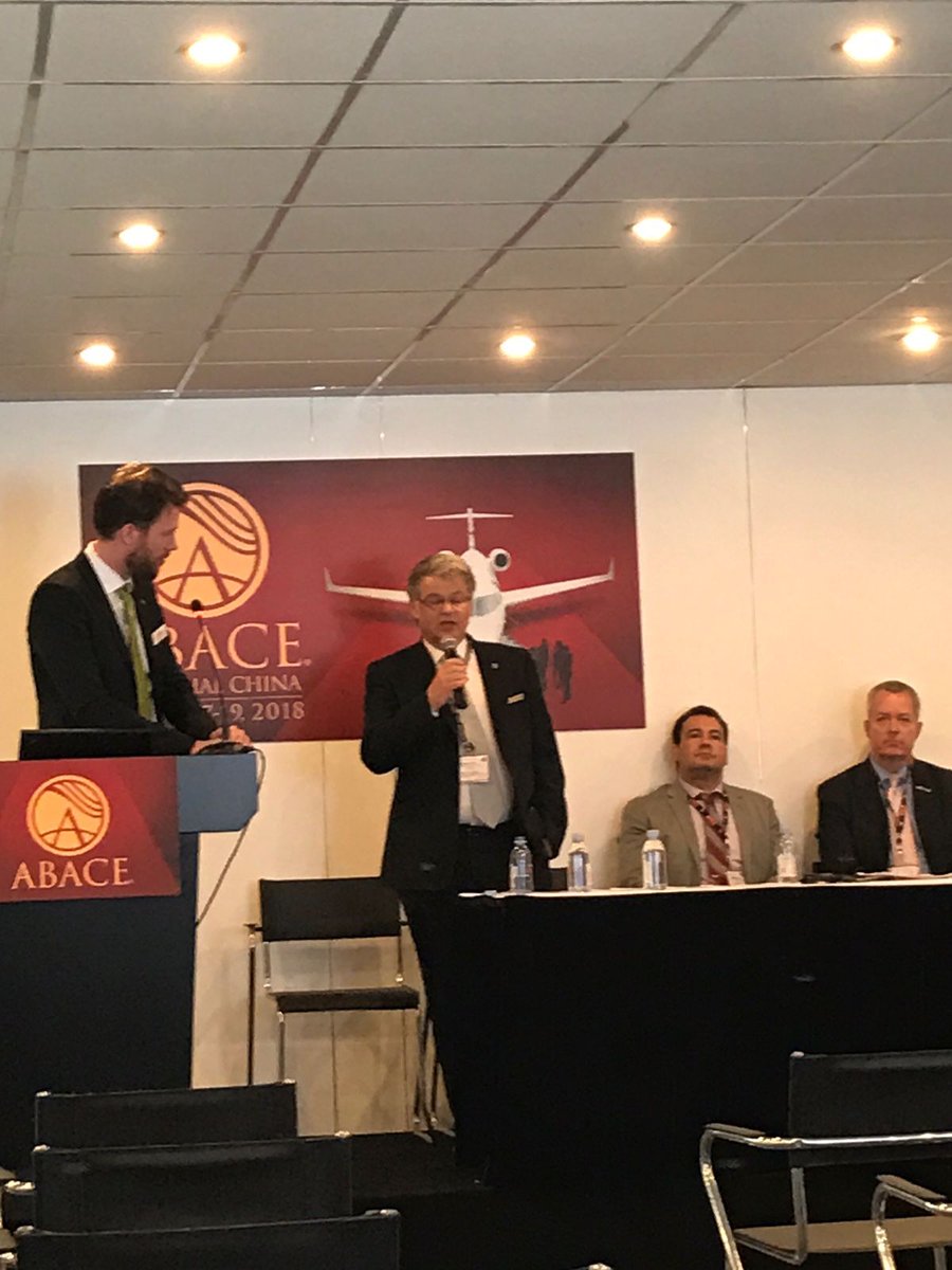 ExecuJetAvGrp's tweet photo. Day 2 ABACE: How does a department keep from becoming over reliant on #technology? Richard Porter, Business Development Manager Asia Pacific for ExecuJet speaks about the topic at the #ABACE Tech Talk panel!  #ABACE18 #TechNews https://t.co/qapMOX7BO8