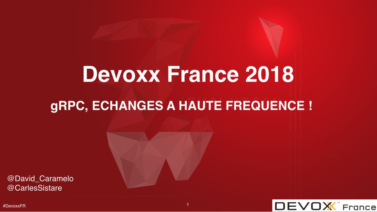 This evening at 17h10 we talk #grpc <a href="/grpcio/">gRPC</a> at #Devoxx <a href="/DevoxxFR/">DevoxxFR</a> Feedbacks on experience acquired in <a href="/weareogury/">Ogury</a> with @David_Caramelo