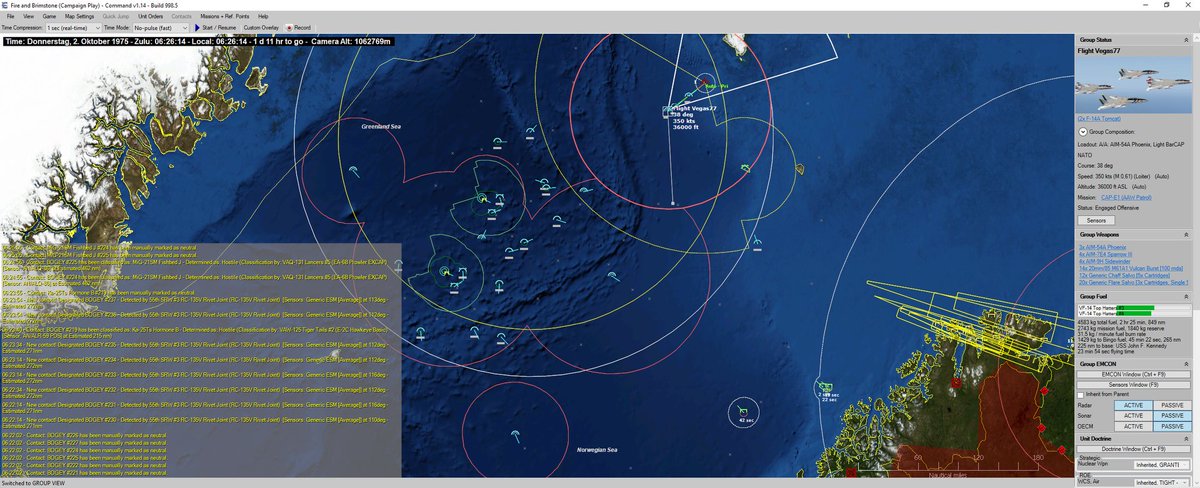 CommandDevTeam's tweet photo. "The Alpha Strike on Bardufoss is successful [...] Most taxiway facilities around the underground  aircraft caves have been cratered. It remains to be seen if this is  sufficient to shut down the base."
#CMANO #NorthernInferno AAR#11 - Fire And Brimstone https://t.co/722rNZpJde https://t.co/B0AtcDUFNj