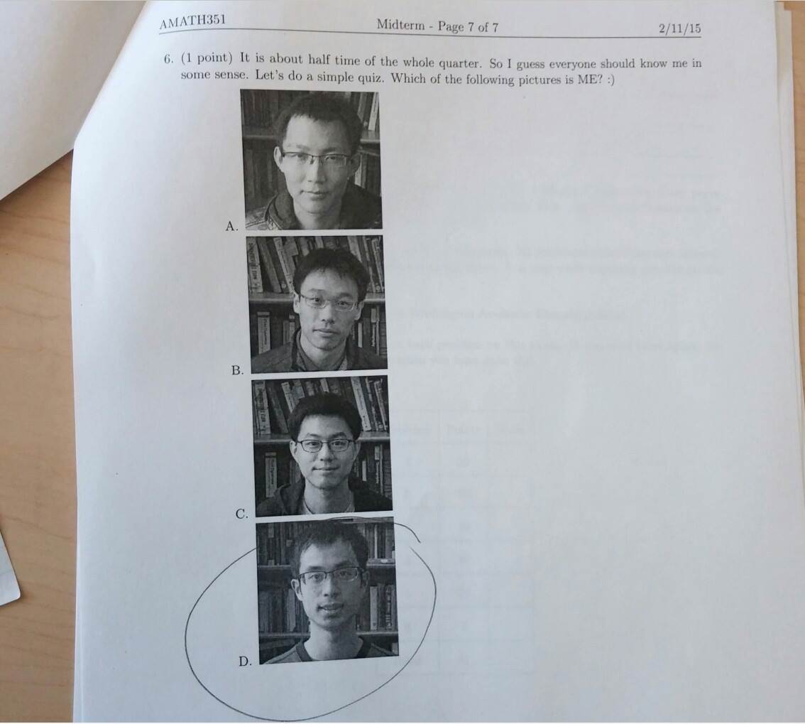 summacumlaughs's tweet photo. When you've only been doing the lectures online and your professor pulls a fast one on the midterm. https://t.co/G0FquIqmio