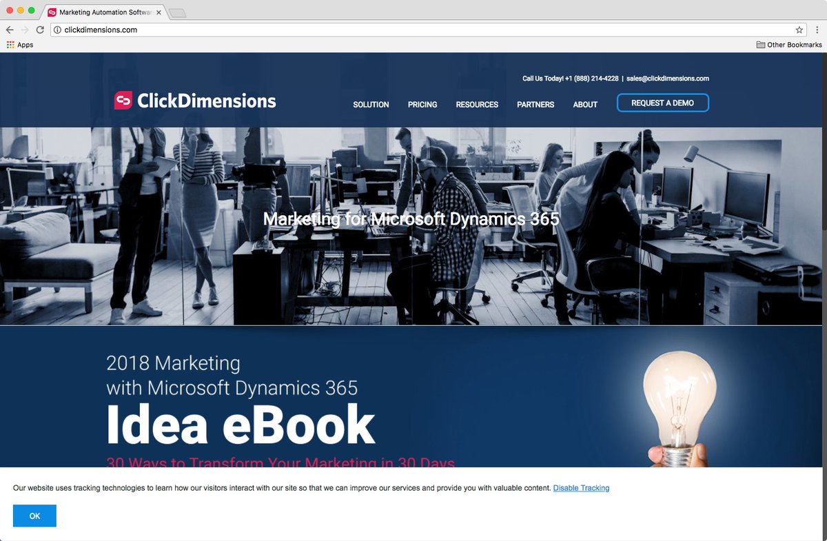 ClickDimensionsin seurantakoodiin tulossa mahdollisuus poistaa seurantalupa. Esimerkki #ClickDimensions n #GDPR :n vuoksi tekemistä teknisistä muutoksista. #markkinointiautomaatio #webseuranta #webtracking #tietosuojaasetus . okt.to/ndvTW3 okt.to/ndvTW3
