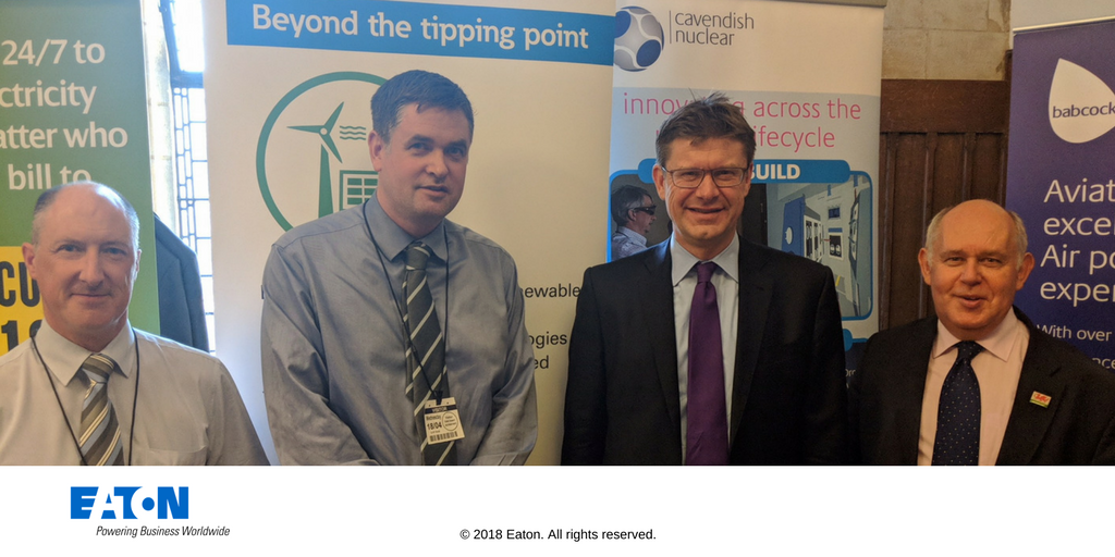 ETN_EMEA's tweet photo. Our Jonathan Dinkeldein and Richard Molloy met with Greg Clark, Secretary of State for Business, Energy and Industrial Strategy, and Albert Owen, MP for Anglesey and member of the BEIS Committee to discuss the future of #energystorage and how to tackle regulatory barriers. https://t.co/5ga1auZlgd