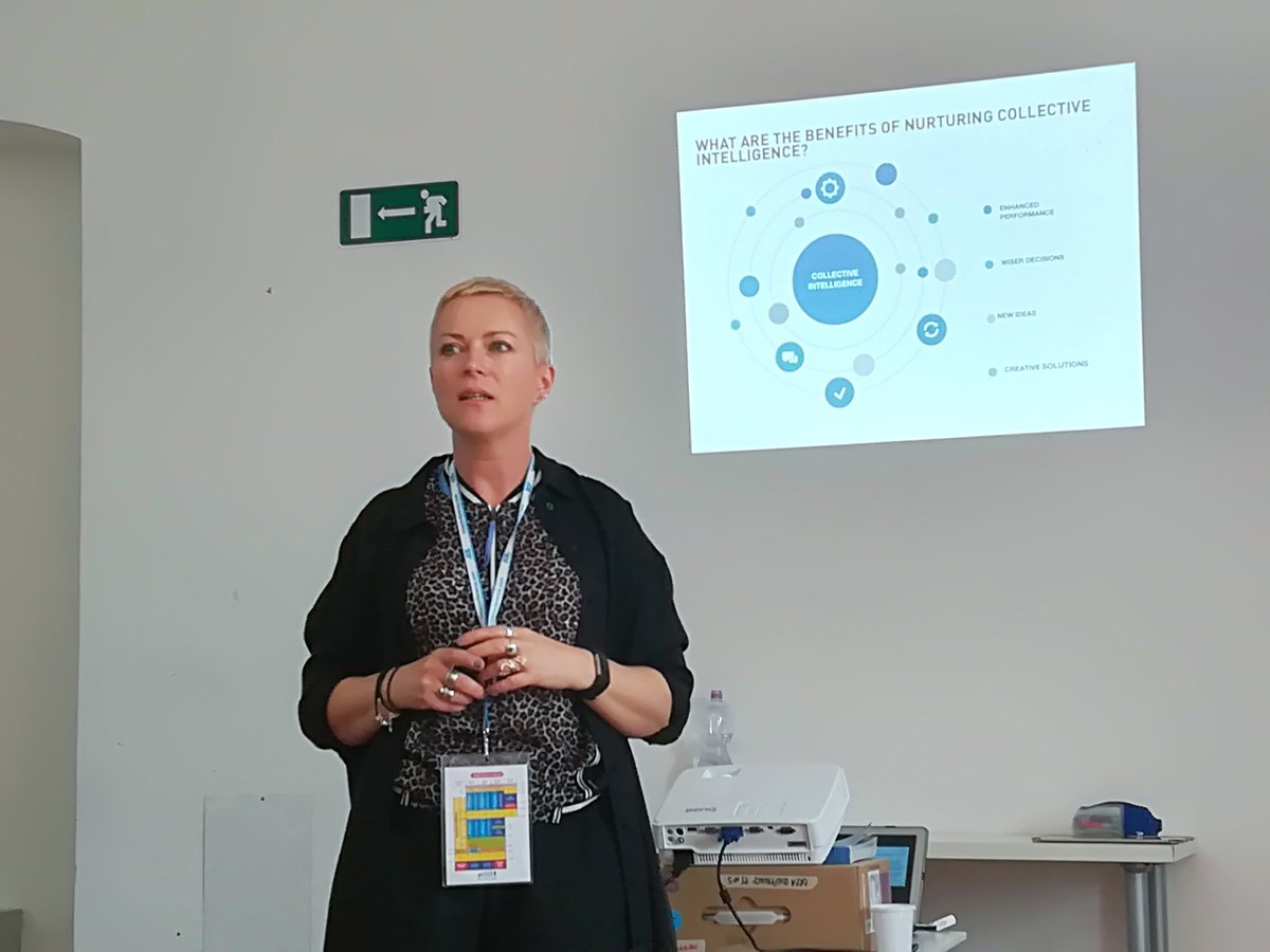 WeStormz's tweet photo. Great workshop about "Collective Intelligence, Synergy &amp; Generative Collaboration"!

With @psbuttoni &amp; Cora Robinson at #creaconference2018 😎 https://t.co/Q0RN5wGrYe