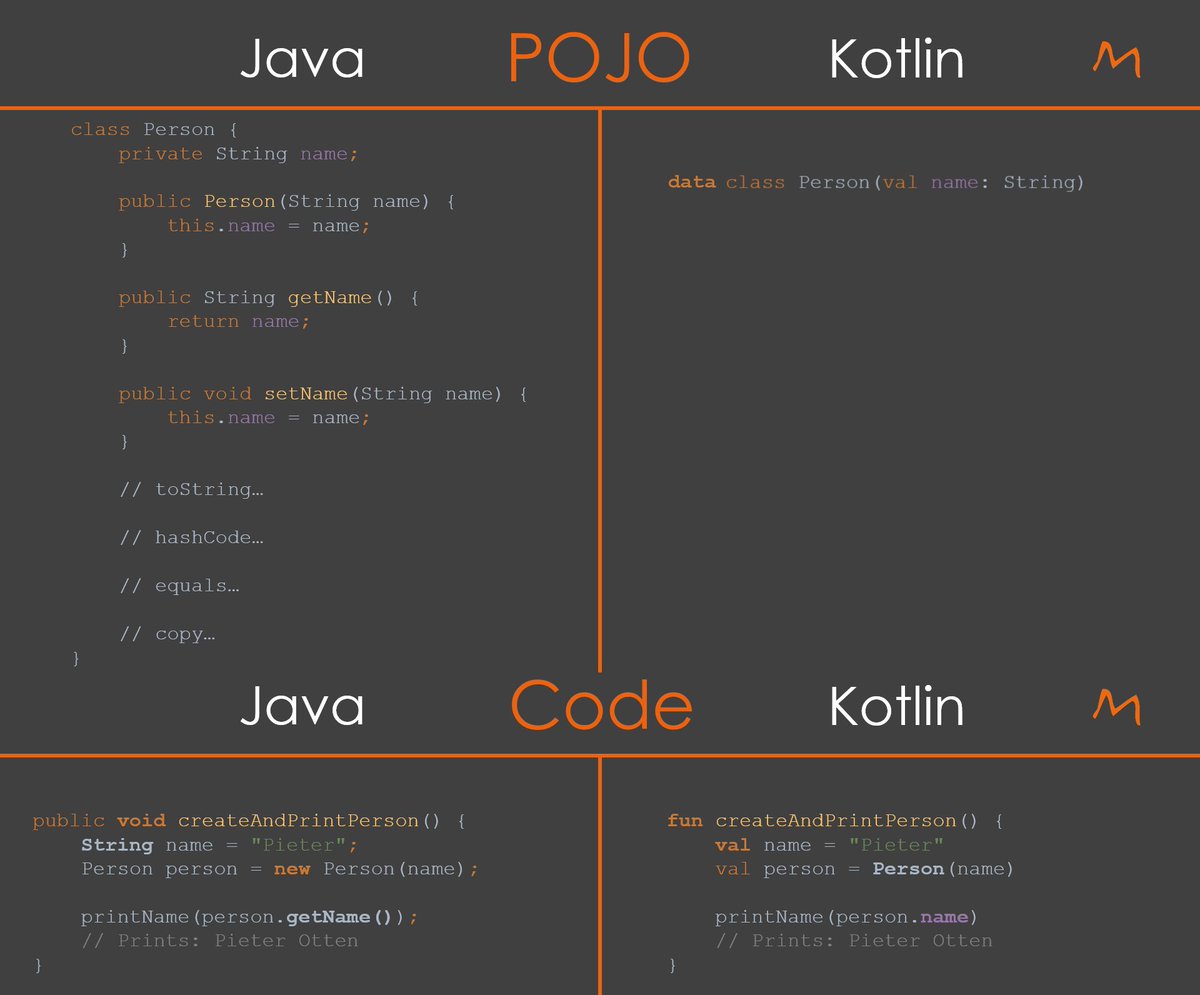 ZGenjiru's tweet image. Un nouveau language qui bouscule tous les codes ! Kotlin le nouveau language reconnu par Google pour les plateformes Android et Java #ImProgrammer @rachou_lea #Android