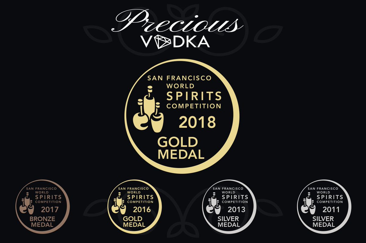 PreciousVodkaWW's tweet photo. @PreciousVodkaWW has received another gold medal at @SFWSpiritsComp for its #premiumvodka! https://t.co/QoHPLkat0a