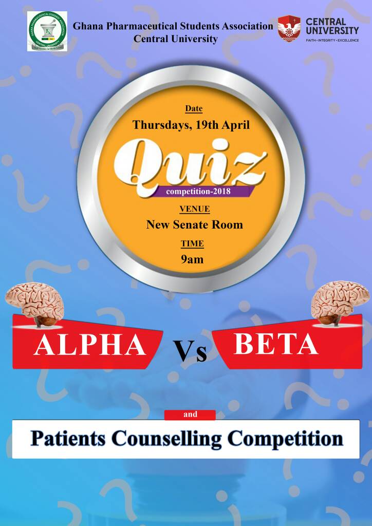 GPSA_CU's tweet photo. Quiz Day...!
The patients counselling competition is today.
#GPSA
#Weekcelebrations https://t.co/rK5xXYzYMj