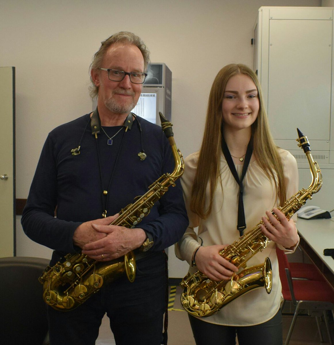 Sax lesson with John at RmC. It was great! 🎷🎷👍 #saxophone #JohnHelliwell #Supertramp #RockMeetsClassic 2018