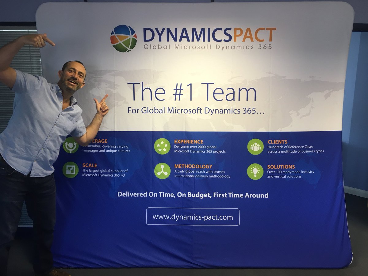 DynamicsPact's tweet photo. DynamicsPact’s CEO Michael Blatherwick seems happy with the booth, Almost ready for the @DynamicsUG event, see you all in Dublin #boothD3 https://t.co/gXUw5bgWS0