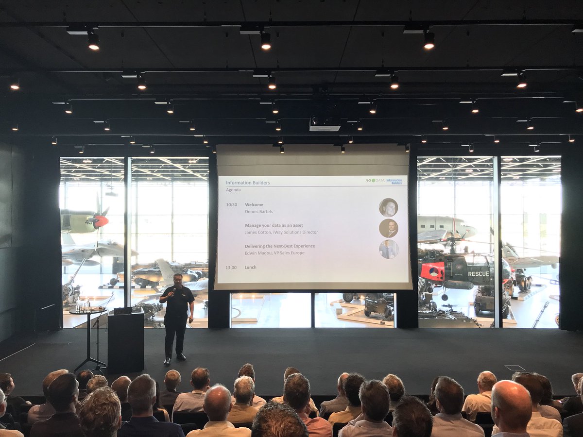 BCrommelinck's tweet photo. Beautiful venue for a great customer event on Customer Data, organized by Information Builders @infobldrs and @ngdata_com at the National Militair Museum in the Netherlands
#NGDATACustomerDataPlatform #CustomerDNA https://t.co/MZq7lffsXm