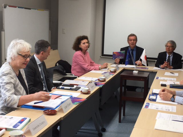 EU_Growth's tweet photo. #LowriEvans visiting the EU-Japan Centre for Industrial Cooperation - main tasks ahead: ensuring maximum utilisation of #EPA, fostering innovative #Cluster2Cluster cooperation, enhancing investment cooperation. https://t.co/JpfzyC80Dz