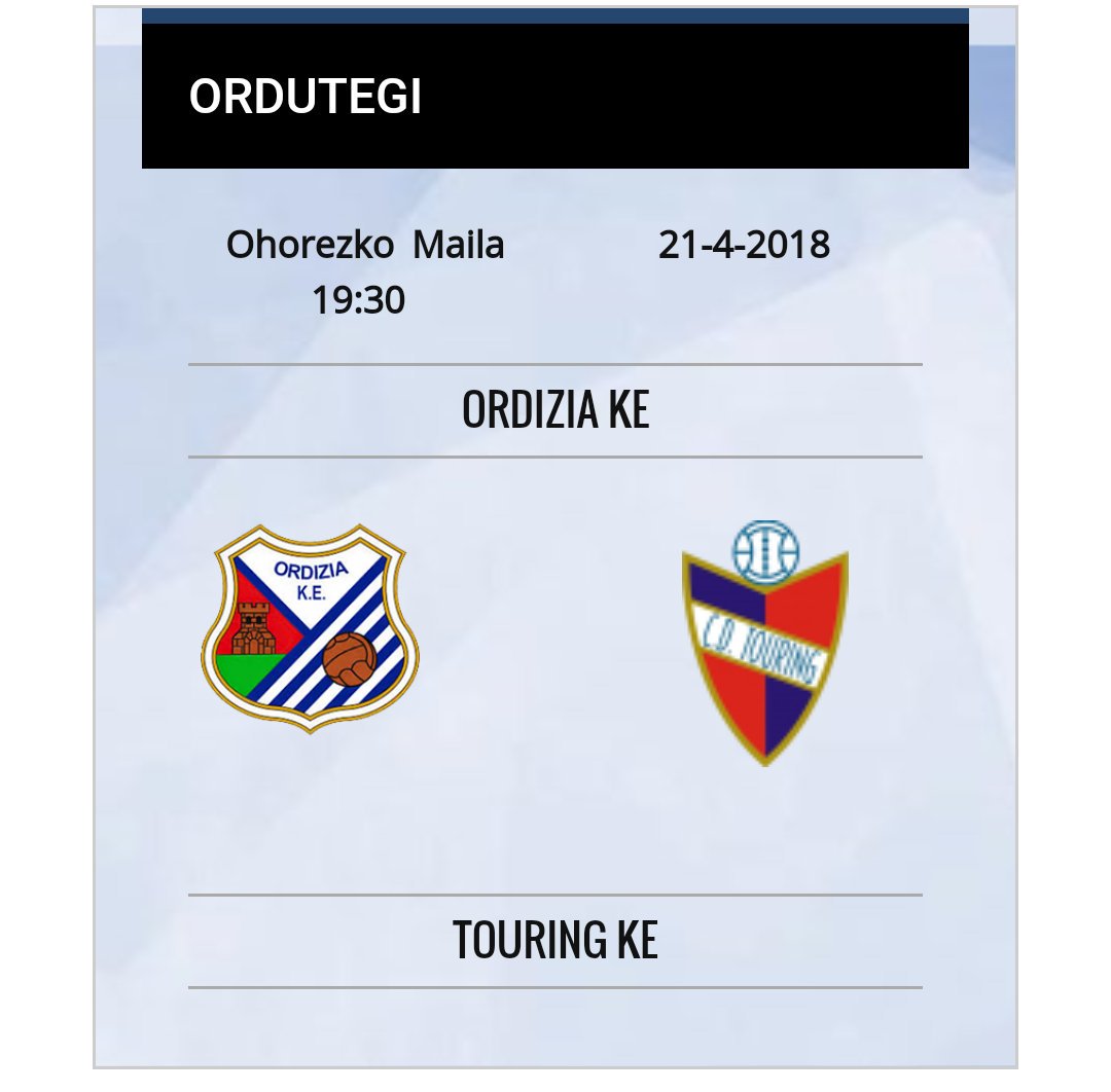 OKEfutbol's tweet photo. Aste hontan larunbatean 19:30 Ordizia-Touring Anexon, etorri eta animatu taldea!#licenciaparasoñar #aupaordizia https://t.co/swInwMprUt