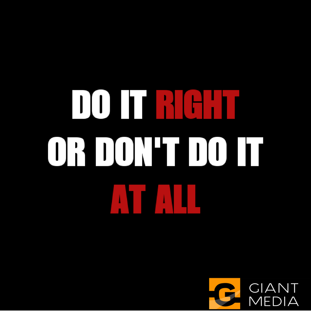 GiantMediaInc's tweet photo. Do it right or don't do it at all.

#customerexperience #customerjourney #customerroadmap #giantmedia #giantmediaacademy #TEBU #XploreDigital #AMIDMA #digitalmarketing #socialmedia #graphicdesign #webdesign #softwaredevelopment #onlineadvertisement https://t.co/uJjXLoHsUI