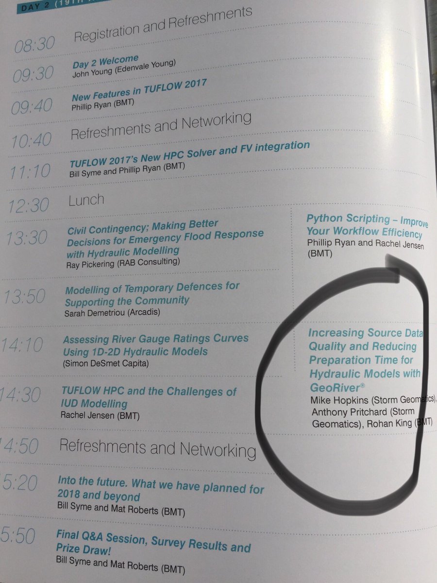 StormGeoRiver's tweet photo. If you are at the #Tuflow conference today then come down to the garden room to see how we increase source data quality and reduce prep time. @EdenvaleYoung https://t.co/MiQjhs80pF