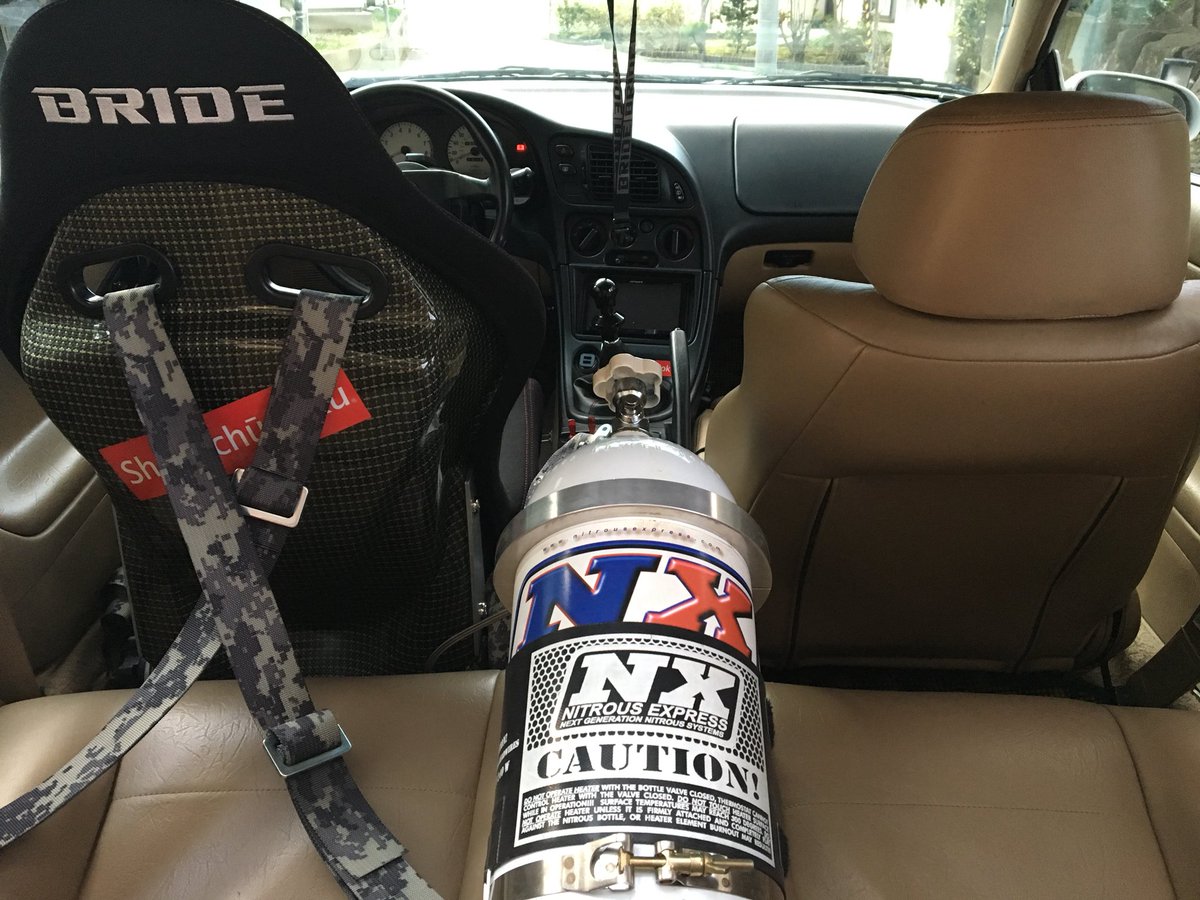 Ens_BEARS_SEAL2's tweet photo. この度North Star Whiteのカラーに合わせてNitrous Expressのタンクとwet shot systemが付きました
宜しくお願いします
#eclipse2g #mitsubishi_eclipse #eclipse_gsx #dsm https://t.co/w2ayflD5bi