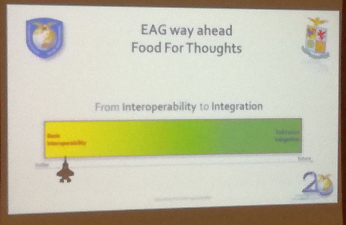 landingsgr's tweet photo. 2nd Session #speech was about "#EAG Perspective of #Future #CombinedAirOperations" presented by @ItalianAirForce #Chief Lt.Gen. Enzo #Vecciarelli &amp; #Director of #European #AirGroup.
➡️ #4thGenerationFighter vs  #5thGenerationFighter
➡️ #Interoperability vs #Integration https://t.co/h0uKleNefM