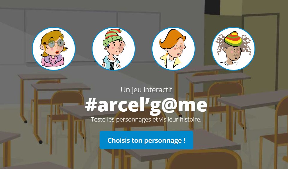 #arcelgame : un jeu de sensibilisation au harcèlement réalisé par la commission "Respect et lutte contre le harcèlement" du conseil départemental jeunes du Tarn : cdj.tarn.fr/harcelgame/ind… <a href="/actoulouse/">Académie de Toulouse</a>
#SeriousGame #NonAuHarcelement